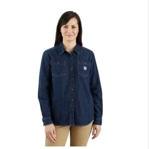 Carhartt Relaxed-Fit Midweight Denim Long Sleeve Over Shirt (Zion Denim) NEW